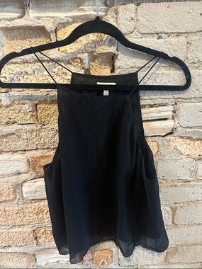 Wilfred Black Chiffon Halter Camisole